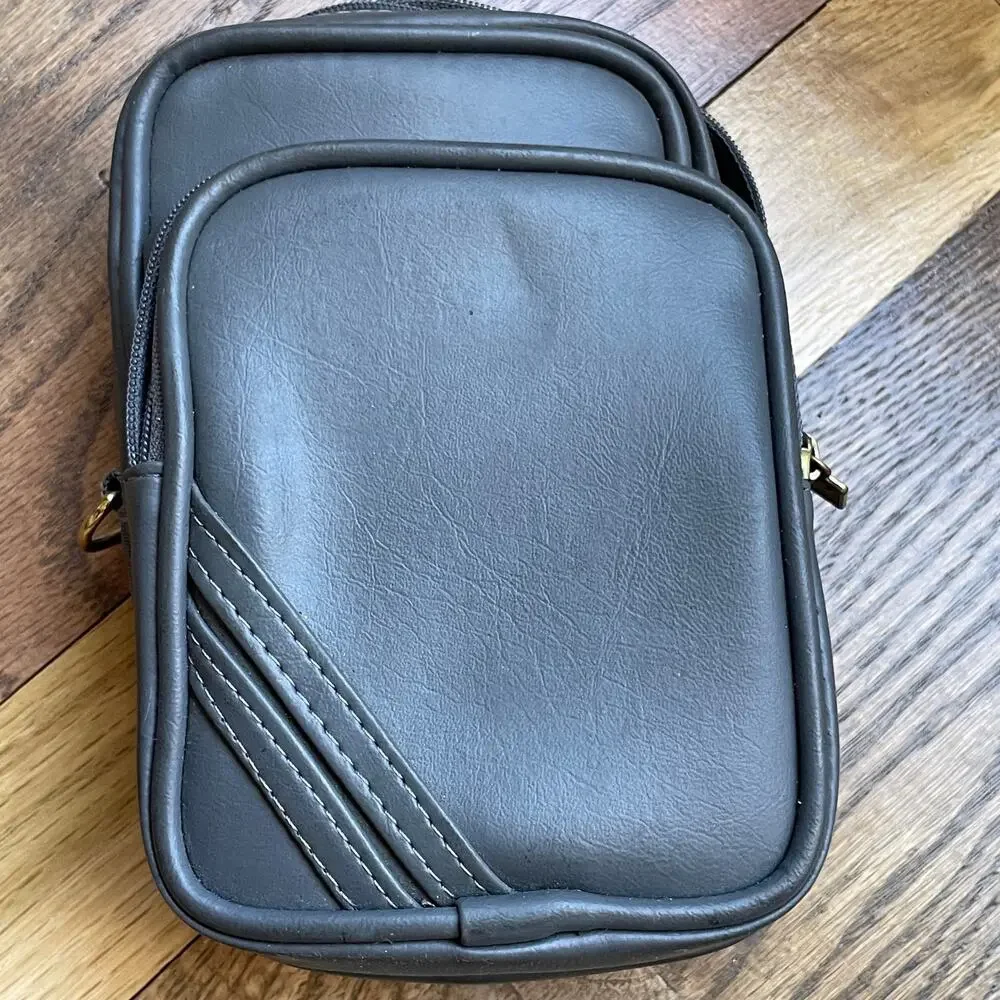 Coastar Vintage Camera Bag Gray Padded Case Travel Organizer Retro